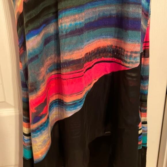 Cupio beach cover with black mesh trim multi color M - Picture 3 of 9